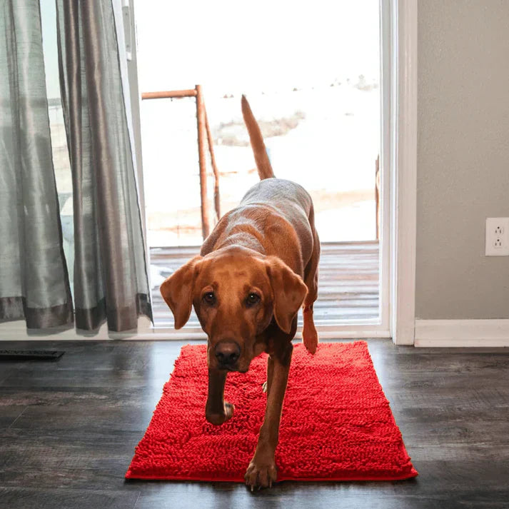Hundematte | Super Absorbierend | Waschbar | Rutschfest | Bequem-40 X 60 cm-Rot-Luzern Mode