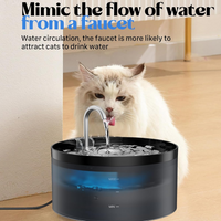 Haustier-Wasserbrunnen | Hund Katze LED Leise Kohlenstofffilter Sauber-Luzern Mode