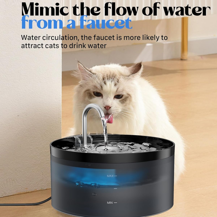 Haustier-Wasserbrunnen | Hund Katze LED Leise Kohlenstofffilter Sauber-Luzern Mode