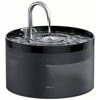 Haustier-Wasserbrunnen | Hund Katze LED Leise Kohlenstofffilter Sauber-Schwarz 2L-Luzern Mode