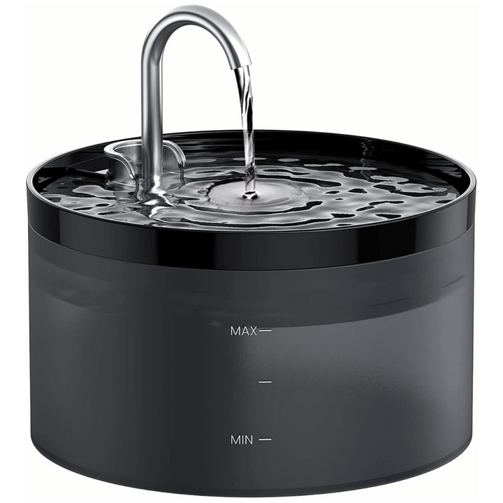 Haustier-Wasserbrunnen | Hund Katze LED Leise Kohlenstofffilter Sauber-Schwarz 2L-Luzern Mode