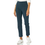 Damen Stretchhose mit geradem Bein - Bequeme Bügelfalte-Blau-6 Kurz-Luzern Mode