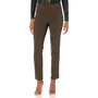 Damen Stretchhose mit geradem Bein - Bequeme Bügelfalte-Braun-6 Kurz-Luzern Mode