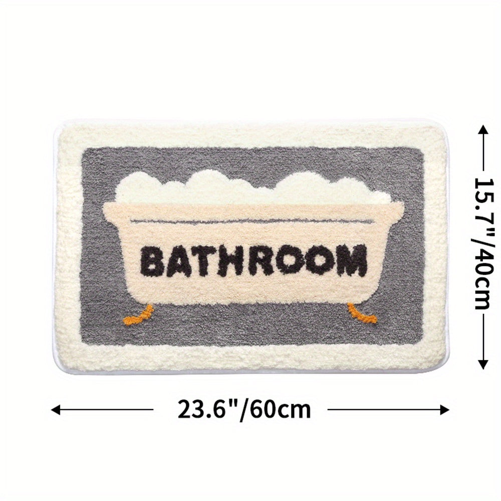 Badematte | Weich Absorbierend Stilvoll Komfortabel Antirutsch Vielseitig-Bad-40cm x 60cm-Luzern Mode