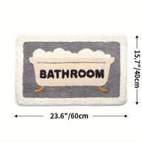 Badematte | Weich Absorbierend Stilvoll Komfortabel Antirutsch Vielseitig-Bad-40cm x 60cm-Luzern Mode