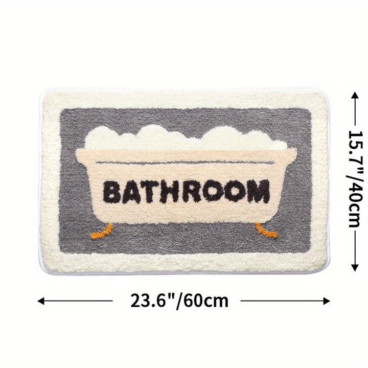 Badematte | Weich Absorbierend Stilvoll Komfortabel Antirutsch Vielseitig-Bad-40cm x 60cm-Luzern Mode