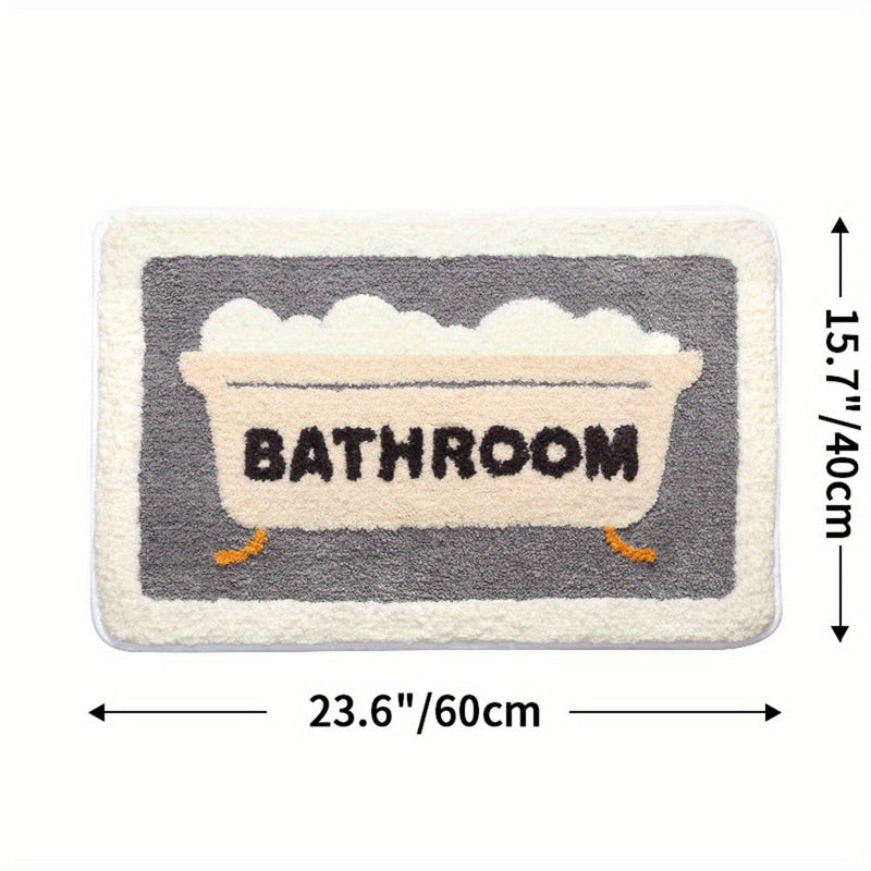 Badematte | Weich Absorbierend Stilvoll Komfortabel Antirutsch Vielseitig-Bad-40cm x 60cm-Luzern Mode