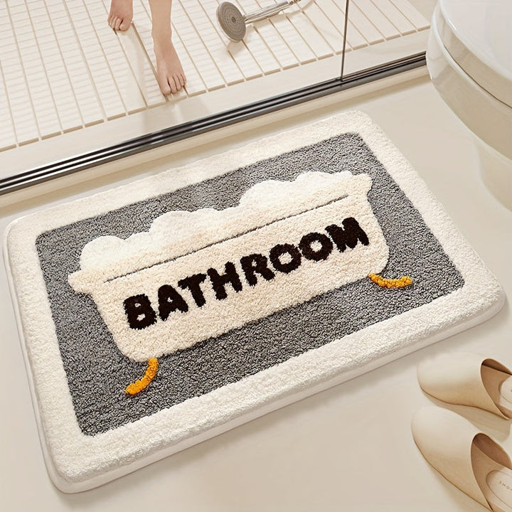 Badematte | Weich Absorbierend Stilvoll Komfortabel Antirutsch Vielseitig-Luzern Mode