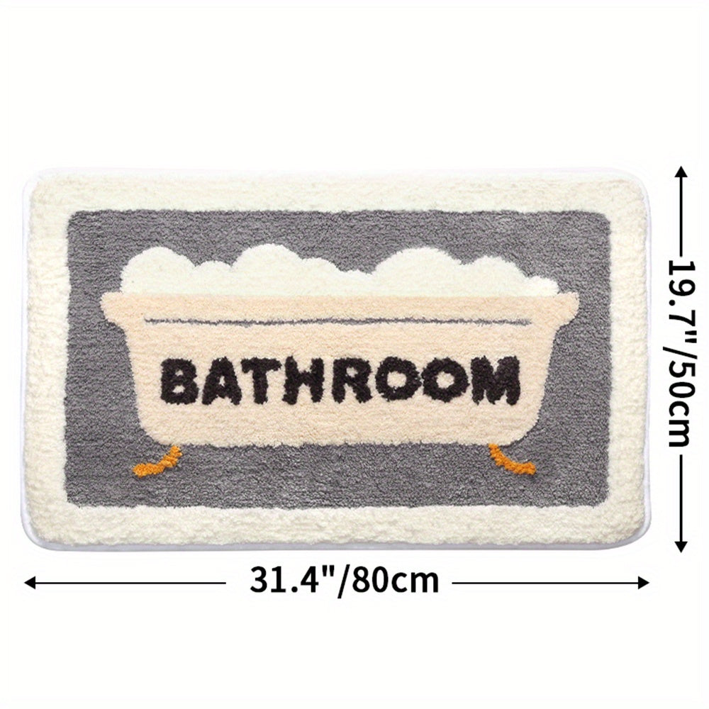 Badematte | Weich Absorbierend Stilvoll Komfortabel Antirutsch Vielseitig-Bad-50cm x 80cm-Luzern Mode