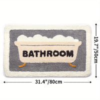 Badematte | Weich Absorbierend Stilvoll Komfortabel Antirutsch Vielseitig-Bad-50cm x 80cm-Luzern Mode