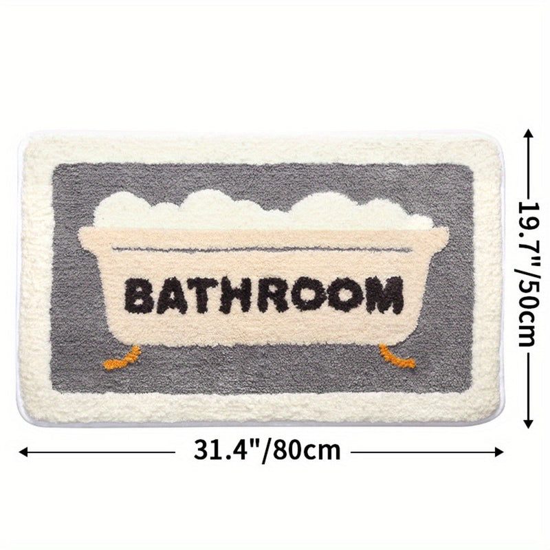 Badematte | Weich Absorbierend Stilvoll Komfortabel Antirutsch Vielseitig-Bad-50cm x 80cm-Luzern Mode