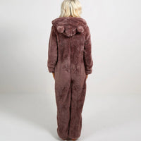 Kuscheliger Fleece-Overall mit Kapuze für Damen und Herren-Luzern Mode