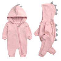 Baby Strampler mit Dinosaurier Kapuze - Weicher Einteiler-Luzern Mode