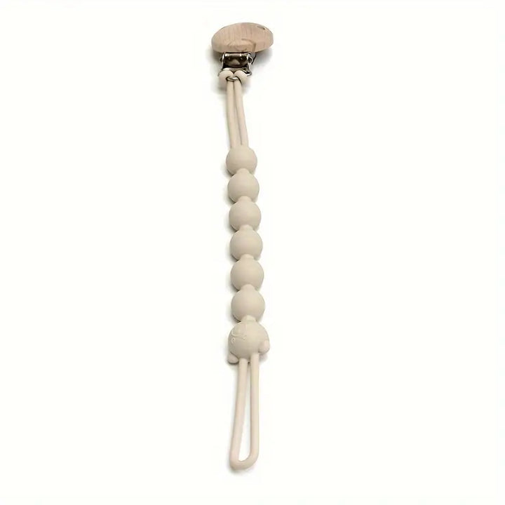Schnullerkette | Perlen, Langlebig, Silikon, Sicher, Süß, Bär, Praktisch-Beige-Luzern Mode