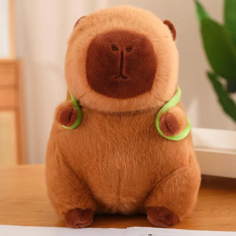 Capybara-Plüschtier | Niedlich Schildkröten-Rucksack Weich Einzigartig Baumwolle Braun-Luzern Mode