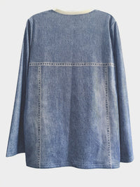 Herren Jeansjacke Rückseite - Lässige Denimjacke Mode-Luzern Mode