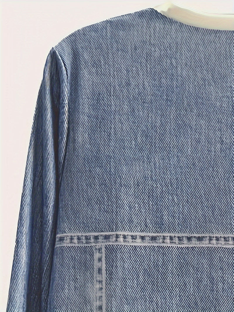 Herren Jeansjacke Rückseite - Lässige Denimjacke Mode-Luzern Mode