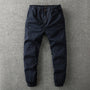 Herren Camouflage Cargo Hose mit Taschen und Kordelzug-Blau-S-Luzern Mode