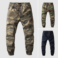 Herren Camouflage Cargo Hose mit Taschen und Kordelzug-De 3 kleuren (Koop er 2 krijg er 3)-S-Luzern Mode