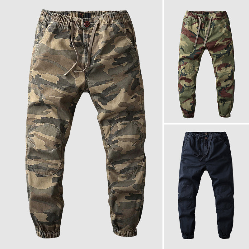 Herren Camouflage Cargo Hose mit Taschen und Kordelzug-De 3 kleuren (Koop er 2 krijg er 3)-S-Luzern Mode