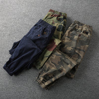 Herren Camouflage Cargo Hose mit Taschen und Kordelzug-Luzern Mode