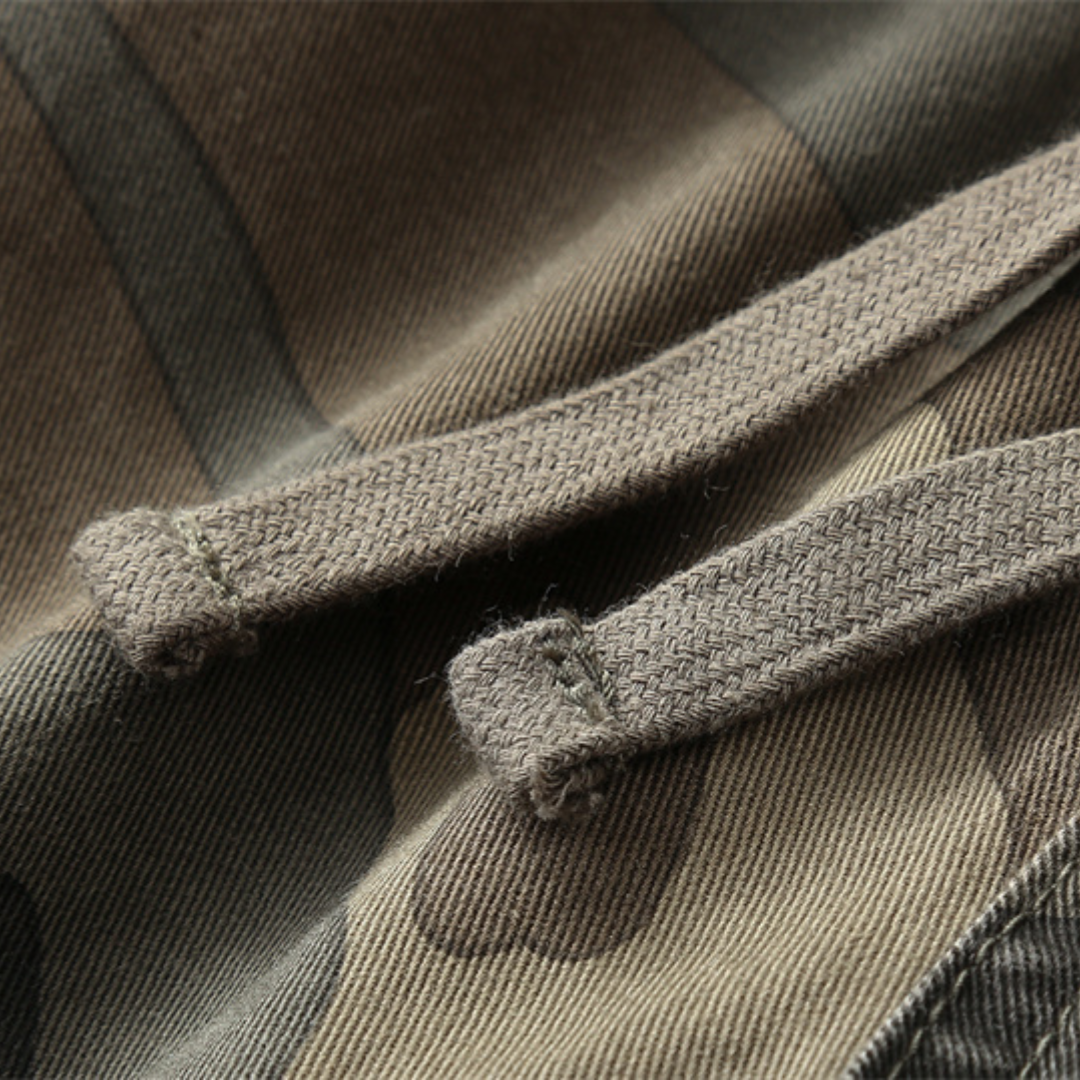 Herren Camouflage Cargo Hose mit Taschen und Kordelzug-Luzern Mode