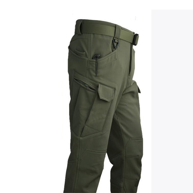 Herren Outdoor Taktische Hose mit Elastischem Bund-Thermische Hose-Grün-S-Luzern Mode