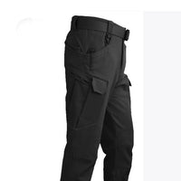 Herren Outdoor Taktische Hose mit Elastischem Bund-Thermische Hose-Schwarz-S-Luzern Mode