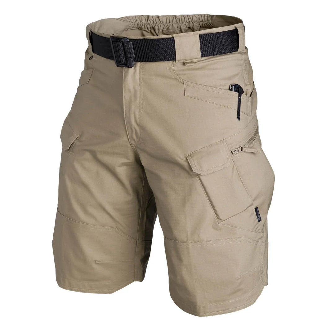 Herren Shorts | Cargo | Taktisch | Taschen | Reißverschlüsse | Teflon-Beige-S-Luzern Mode