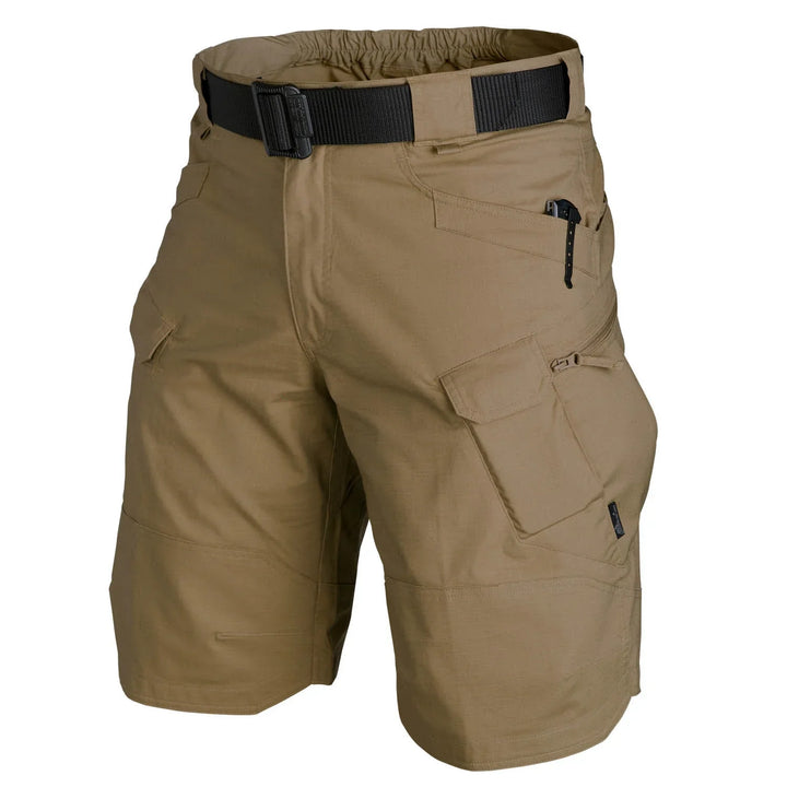 Herren Shorts | Cargo | Taktisch | Taschen | Reißverschlüsse | Teflon-Khaki-S-Luzern Mode