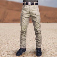 Herrenhose | Lang | Taktisch | Elastisch | Taschen | Schlaufe | Robust-Beige-S-Luzern Mode