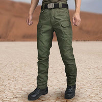 Herrenhose | Lang | Taktisch | Elastisch | Taschen | Schlaufe | Robust-Grün-S-Luzern Mode