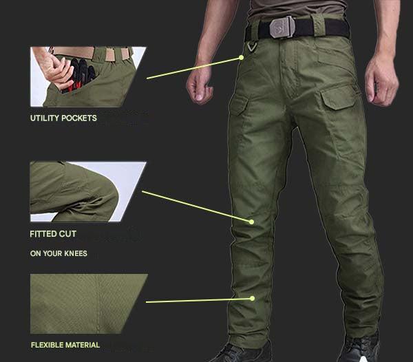 Herrenhose | Lang | Taktisch | Elastisch | Taschen | Schlaufe | Robust-Luzern Mode