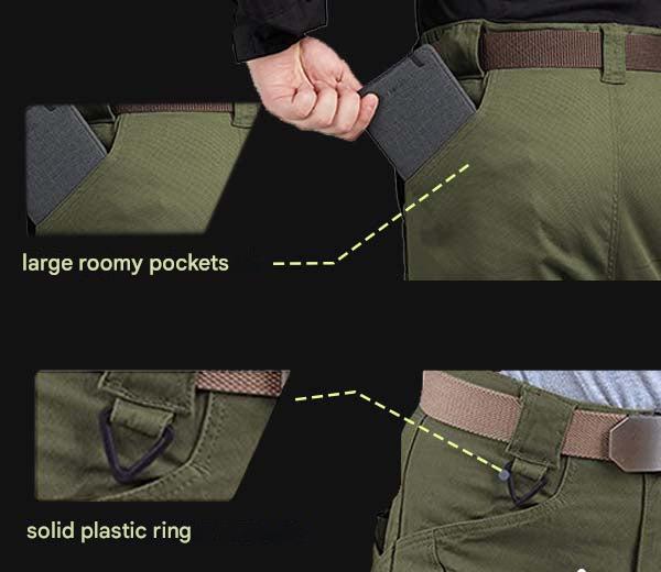 Herrenhose | Lang | Taktisch | Elastisch | Taschen | Schlaufe | Robust-Luzern Mode
