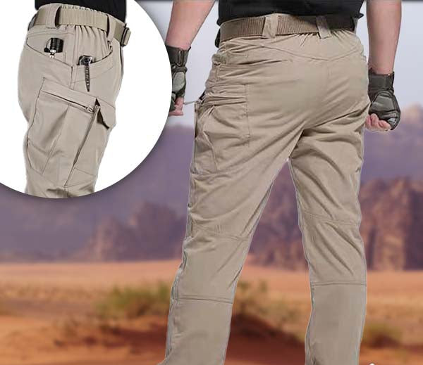 Herrenhose | Lang | Taktisch | Elastisch | Taschen | Schlaufe | Robust-Luzern Mode