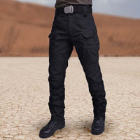 Herrenhose | Lang | Taktisch | Elastisch | Taschen | Schlaufe | Robust-Schwarz-S-Luzern Mode