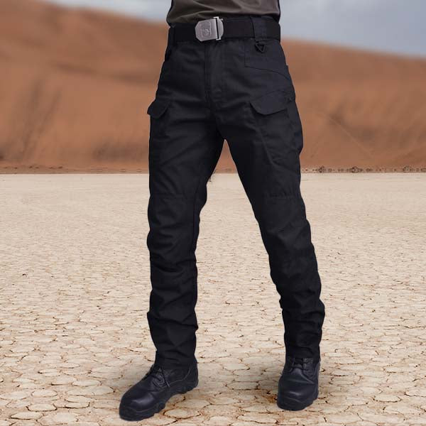 Herrenhose | Lang | Taktisch | Elastisch | Taschen | Schlaufe | Robust-Schwarz-S-Luzern Mode