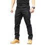 Herren Outdoor Cargohose mit Taschen für Wandern und Trekking-Schwarz-S-Luzern Mode
