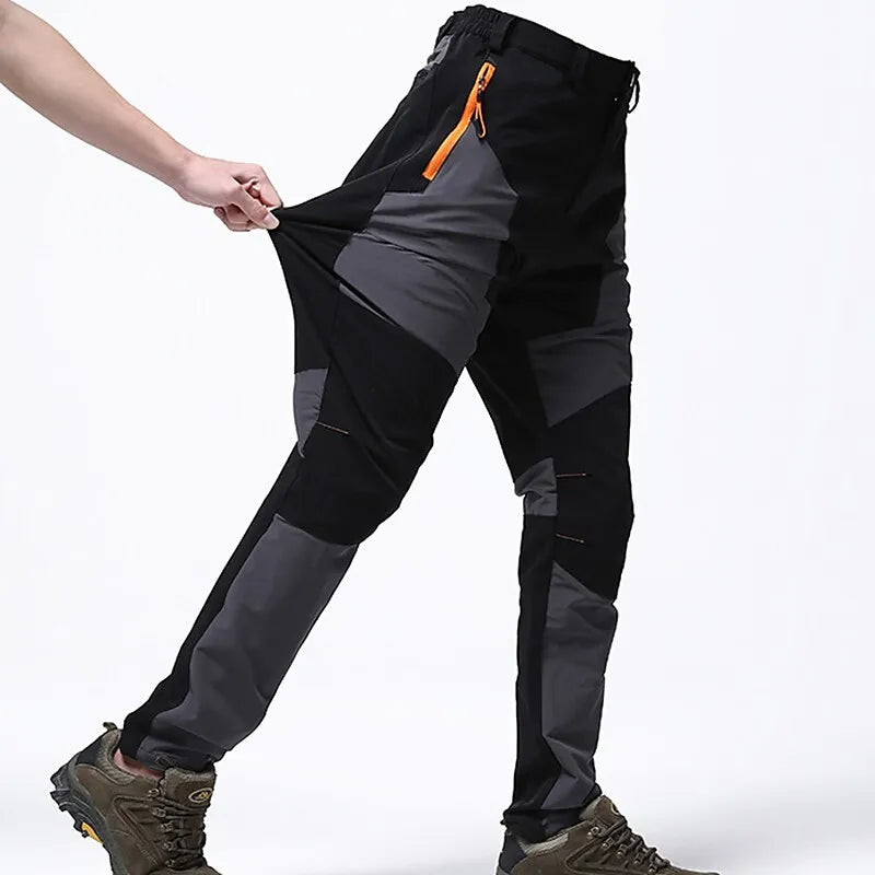 Herren Outdoor Wanderhose mit Taschen und Stretchfunktion-Grau-S-Luzern Mode