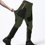 Herren Outdoor Wanderhose mit Taschen und Stretchfunktion-Grün-Schwarz-S-Luzern Mode