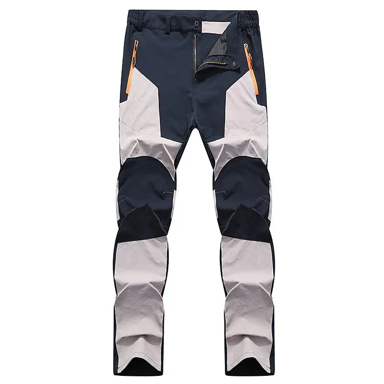 Herren Outdoor Wanderhose mit Taschen und Stretchfunktion-Khaki-S-Luzern Mode