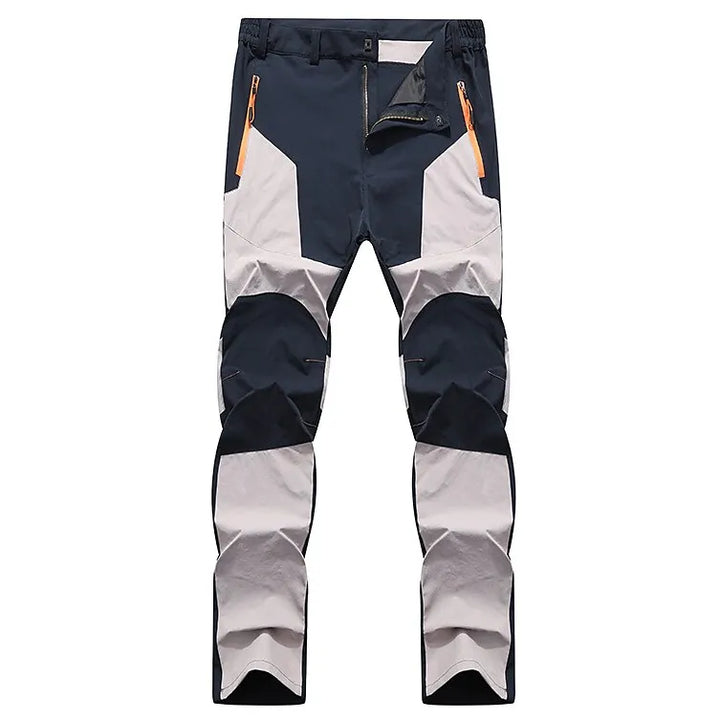 Herren Outdoor Wanderhose mit Taschen und Stretchfunktion-Khaki-S-Luzern Mode