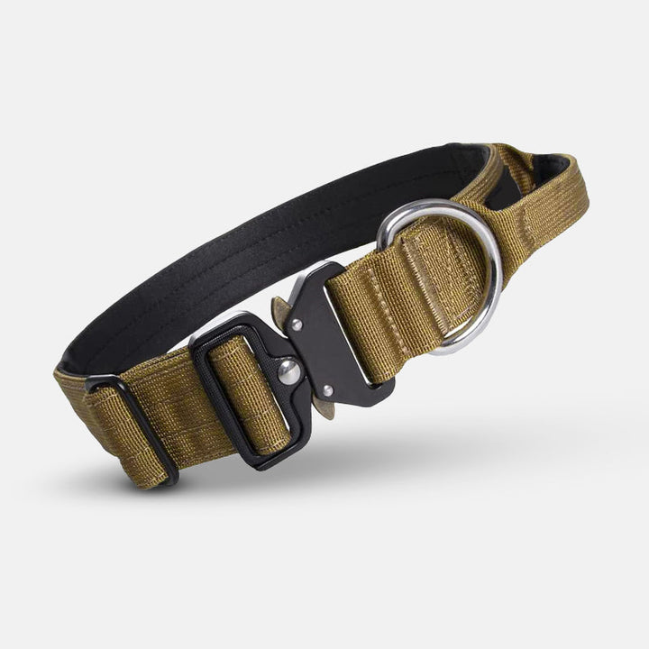 Hundehalsband | Taktisch Griff Robust Stark Stabil-Braun-M-Luzern Mode
