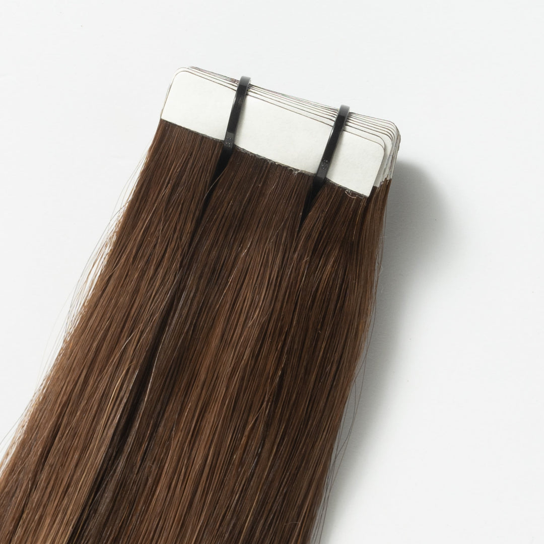Tape-in-Haarverlängerungen | Braun | Balayage | 100% Natürlich | Volumen-Luzern Mode