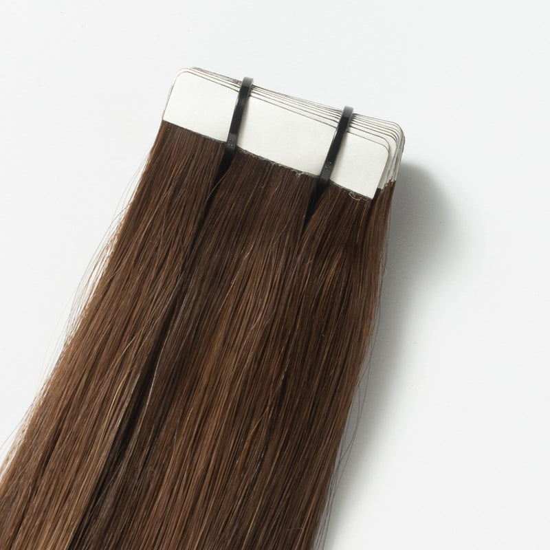 Tape-in-Haarverlängerungen | Braun | Balayage | 100% Natürlich | Volumen-Luzern Mode