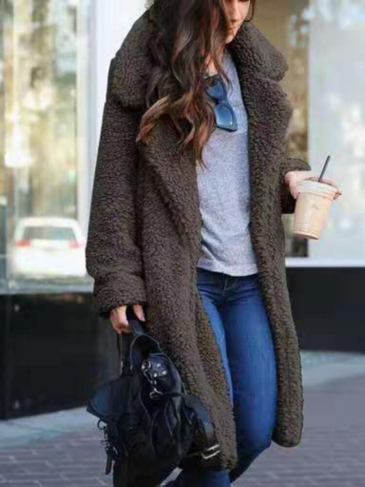 Luxuriöser Damen Shearling Mantel für kalte Wintertage-Luzern Mode