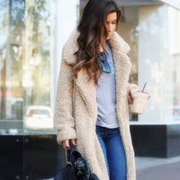 Luxuriöser Damen Shearling Mantel für kalte Wintertage-Aprikose-S-Luzern Mode