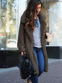 Luxuriöser Damen Shearling Mantel für kalte Wintertage-Dunkelgrau-S-Luzern Mode