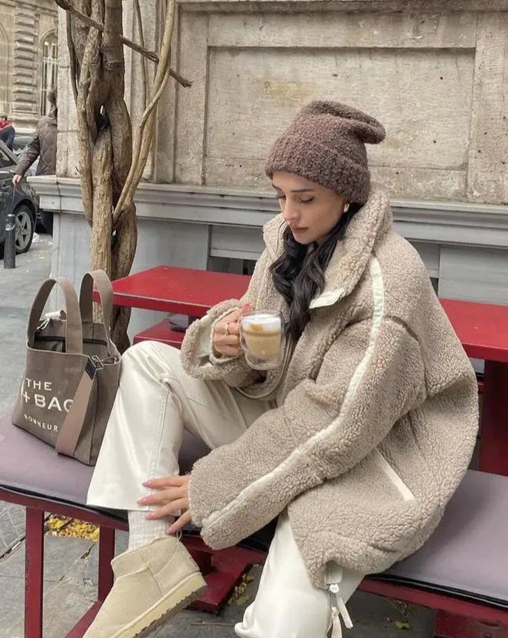 Fleecejacke Damen mit Reißverschluss und Taschen kaufen-Luzern Mode