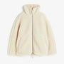 Fleecejacke Damen mit Reißverschluss und Taschen kaufen-Weiß-S-Luzern Mode